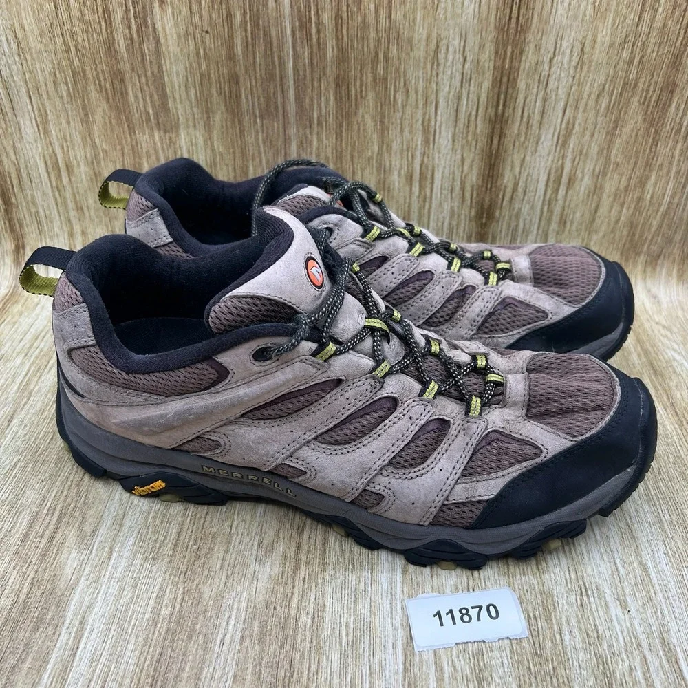 Merrell Moab 3 Hiking Shoes Men's Size 14 Walnut/Moss Suede Mesh Vibram J036285